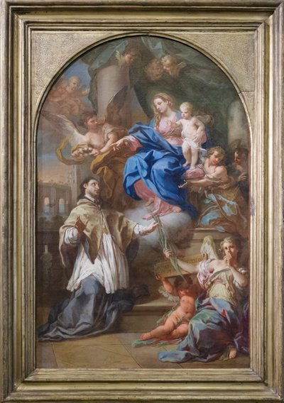 聖母子とネポムクの聖ヨハネ 作： Sebastiano Conca