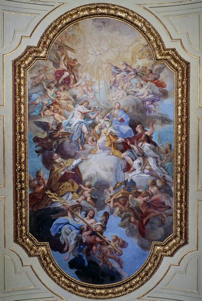 聖チェチーリアの神格化（フレスコ画 作： Sebastiano Conca