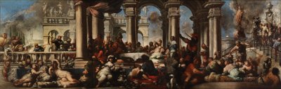 クレオパトラの晩餐会、1660年。 作： Sebastiano Mazzoni