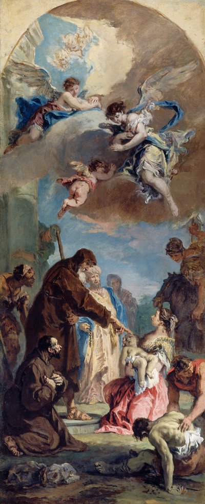 パオラの聖フランチェスコの奇跡、1733年。 作： Sebastiano Ricci