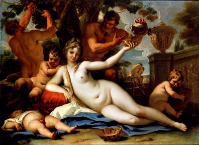 バカンテとサテュロス、c1713 作： Sebastiano Ricci
