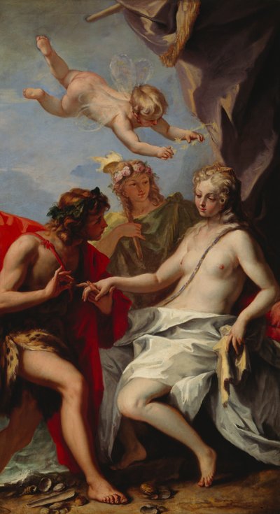 バッカスとアリアドネ（キャンバスに油彩） 作： Sebastiano Ricci