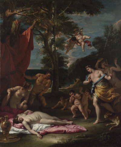 バッカスとアリアドネ、um 1700 作： Sebastiano Ricci