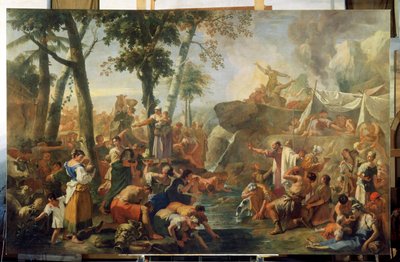 岩から水を引くモーセ 作： Sebastiano Ricci