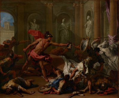 メドゥーサの首でフィネウスに立ち向かうペルセウス 作： Sebastiano Ricci