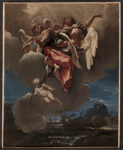 「聖人の神格化」のための習作（サン・ベルナルディーノ・デイ・モルティ、ミラノ） 作： Sebastiano Ricci