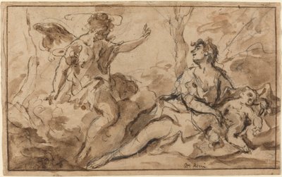 ハガルとイシュマエルに現れた天使 作： Sebastiano Ricci