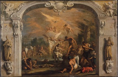 O Batismo de Cristo, c.1713-14 (óleo sobre tela) 作： Sebastiano Ricci
