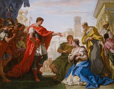 スキピオの自制、1706年頃（キャンバスに油彩） 作： Sebastiano Ricci
