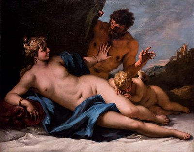 サテュロスに驚かされるヴィーナス 1720/25年頃 油彩・カンヴァス 作： Sebastiano Ricci