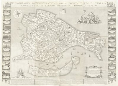 ヴェネツィアの輝かしい都市の図像表現 作： Sebastiano Ricci, Lodovico Ughi, Giovanni Antonio Faldoni for the map, with Francesco Zucchi