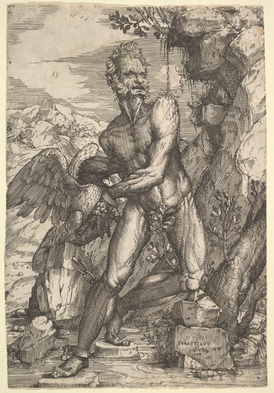 プロメテウス、1558年。 作： Sebastiano de Valentinis