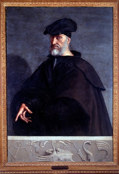 アンドレア・ドリアの肖像、イタリアのコンドッティエーレ（キャンバスに油彩） 作： Sebastiano del (c.1485 1547) Piombo