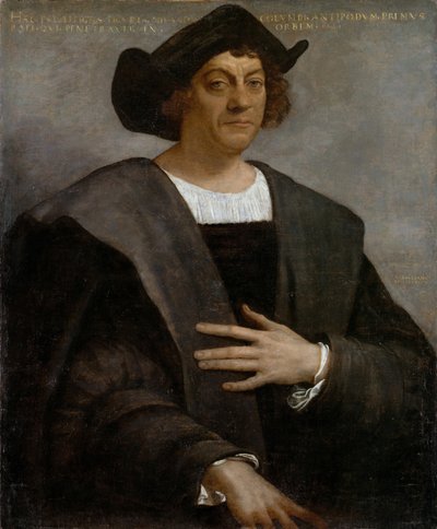 クリストファー・コロンブスと言われる男の肖像（c.1446-1506） 作： Sebastiano del (c.1485 1547) Piombo