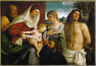 聖なる会話 ... 作： Sebastiano del (c.1485-1547) Piombo