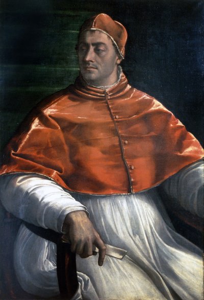 クレメンス7世（ジュール・ド・メディチ）の肖像（1478～1534年）。Sebastiano del Piomboによる絵画。ナポリ、カポディモンテ・ギャラリー。 作： Sebastiano del (c.1485 1547) Piombo