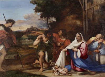 羊飼いの礼拝、1510 作： Sebastiano del Piombo