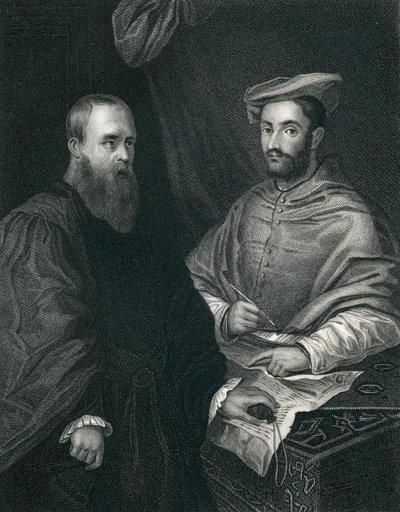 ヒッポリトデメディチ枢機卿とセバスティアーノデルピオンボ 作： Sebastiano del Piombo