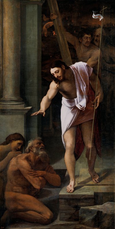 スペイン語：Bajada de Cristo al Limbo キリストの虚無への降下 作： セバスティアーノ・デル・ピオンボ