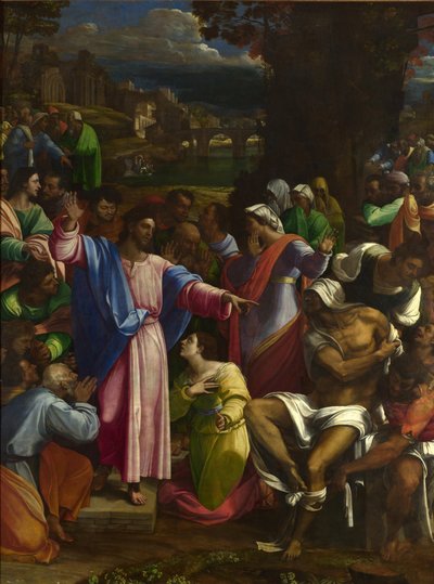 ラザロの復活、1518年頃 作： Sebastiano del Piombo