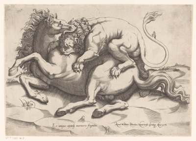ライオンに襲われた馬 作： Sebastiano di Re