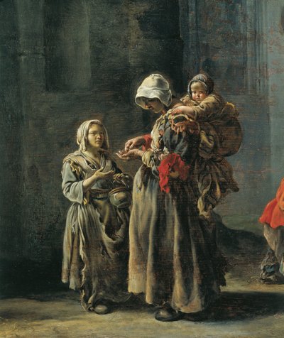 物乞い、セバスチャン・ブルドン作（1616-1671）、詳細 作： Sébastien Bourdon