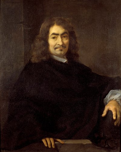 哲学者ルネ・デカルト（1596-1650）の肖像を推定 セバスチャン・ブルドン（1616-1671）の絵画 17世紀 日0.88×0.71m 作： Sébastien Bourdon