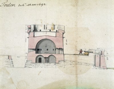 ヴォーバンによるトゥーロンの要塞化 (06/03/1692) 作： Sebastien Le Prestre de Vauban