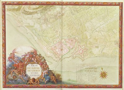 Ms. 987、fol.24ルアーブルの計画、「アトラスルイ14世」から、1683-88年 作： Sebastien Le Prestre de Vauban