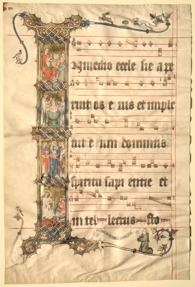 Wettinger Gradual の葉: Historiated Initial I..., c1330. 作： Second Master of the Wettinger Gradual