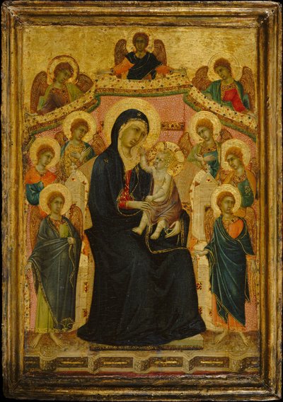 マドンナとチャイルド ウィズ ナイン エンジェルズ, ca. 1315年。 作： Segna di Buonaventura