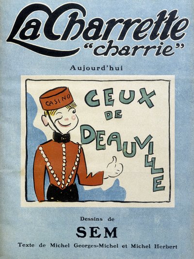 月刊誌「La charrette charrie」（1922年）の表紙にセムが描いたドーヴィルのカジノディーラーのイラスト。 作： Sem