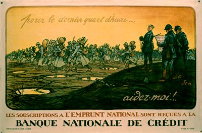 戦争債の購入を奨励するフランスの第一次世界大戦のポスター、c.1914-18 作： Sem