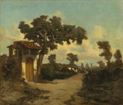 Firenzen ympäristössä, kirjoittanut Serafino De Tivoli (1825-1892), öljy kankaalle, 31x37 cm 作： Serafino de Tivoli