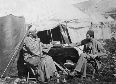 Yakub es Shellaby、キャプテンC.ウォーレンに1867年、パレスチナ、サマリア地区のヨーク大司教のためのサマリア人の祈りの本を贈る 作： Sergeant Henry Phillips