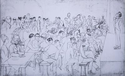 コメディアンは家に残り、1916年 作： Sergei Alexandrovich Polyakov