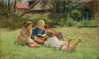 子供たち - ヴィノグラドフ、セルゲイ・アルセニーヴィチ（1869-1938） - 1890年代 - 油彩・キャンバス - 。 作： Sergei Arsenevich Vinogradov