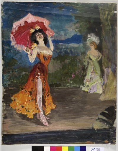 Dancer - Vinogradov, Sergei Arsenyevich (1869-1938) - 1900年代前半 - テンペラ、紙 - 。 作： Sergei Arsenevich Vinogradov