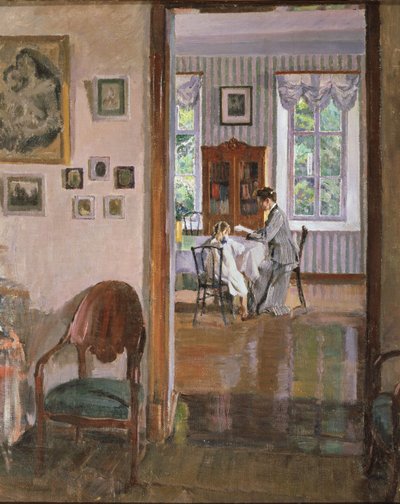 家の中、1910 作： Sergei Arsenevich Vinogradov