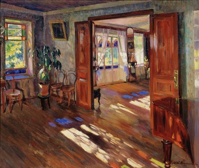家の中、1914 作： Sergei Arsenevich Vinogradov
