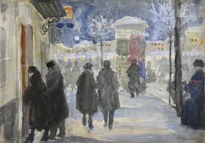 モスクワ通り、1922 作： Sergei Arsenevich Vinogradov