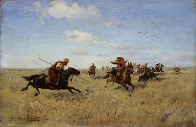 ドニエプル・コサックとタタール人との戦い、1892年 作： Sergei Ivanovich Vasilkovsky