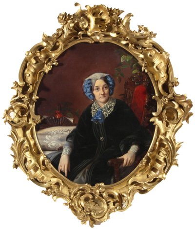 イザベラ・アダモヴナ・ガガリーナ王女の肖像 1800-1886年、ワレフスカ伯爵夫人、1850年代 作： Sergei Konstantinovich Zaryanko