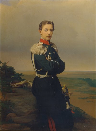 ロシアのツァレヴィッチ・ニコラス・アレクサンドロヴィチの肖像 1843–1865 作： Sergei Konstantinovich Zaryanko