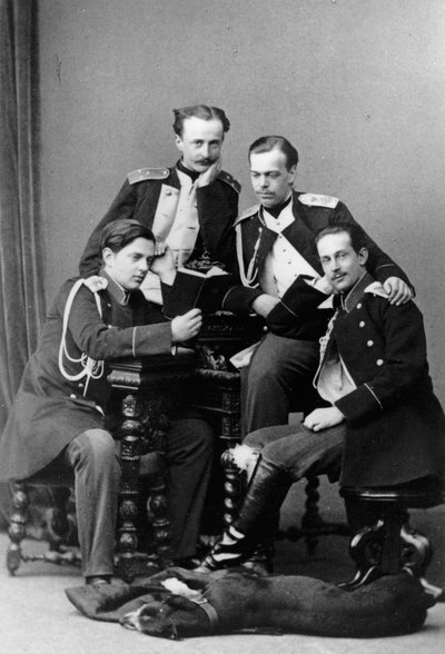 ロシアの大公アレクサンドルアレクサンドロビッチとウラジミールアレクサンドロビッチ、c1870-c1875 作： Sergei Lvovich Levitsky