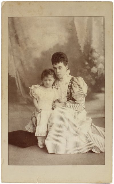 ロシアの大公クセニアアレクサンドロフナと娘イリーナ、c。 1882 作： Sergei Lvovich Levitsky