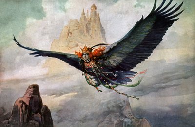ファンタジー、1900年頃（絵葉書） 作： セルゲイ・セルゲイビッチ・ソロムコ