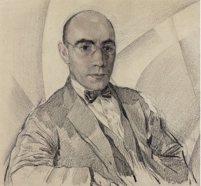 アーティストと写真家の肖像画Miron Sherling 1880-1958 作： Sergei Vasilevich Chekhonin