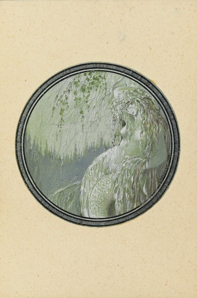 ルサルカ。 A.プーシキン、1921-1926年の詩、ルスランとリュドミラへの挿絵。 作： Sergei Vasilevich Chekhonin