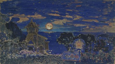 オペラの舞台デザイン、N。リムスキーコルサコフ作「死のないカシシェイ1902」 作： Sergei Vasilievich Malyutin